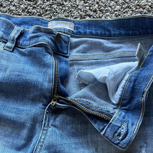 Altar'd State Blue Distressed Denim Shorts Size 11 Coquette Denim Festival Jorts - Picture 2 of 4